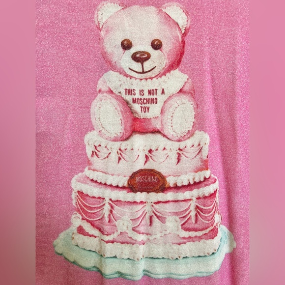 NEW MOSCHINO PINK BEAR DRESS - Picture 10 of 11